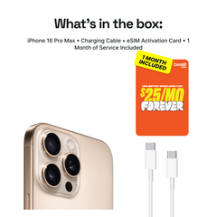 iPhone 16 Pro Max Connected Pack (Unlocked) + 1 Month Boost Mobile