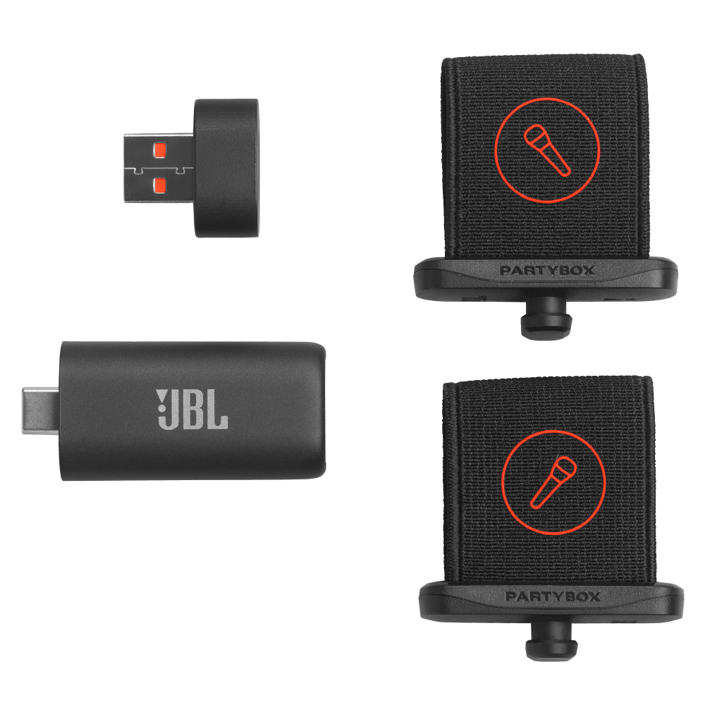 EasySing Mics 2-Pack Wireless AI-powered Microphones Black