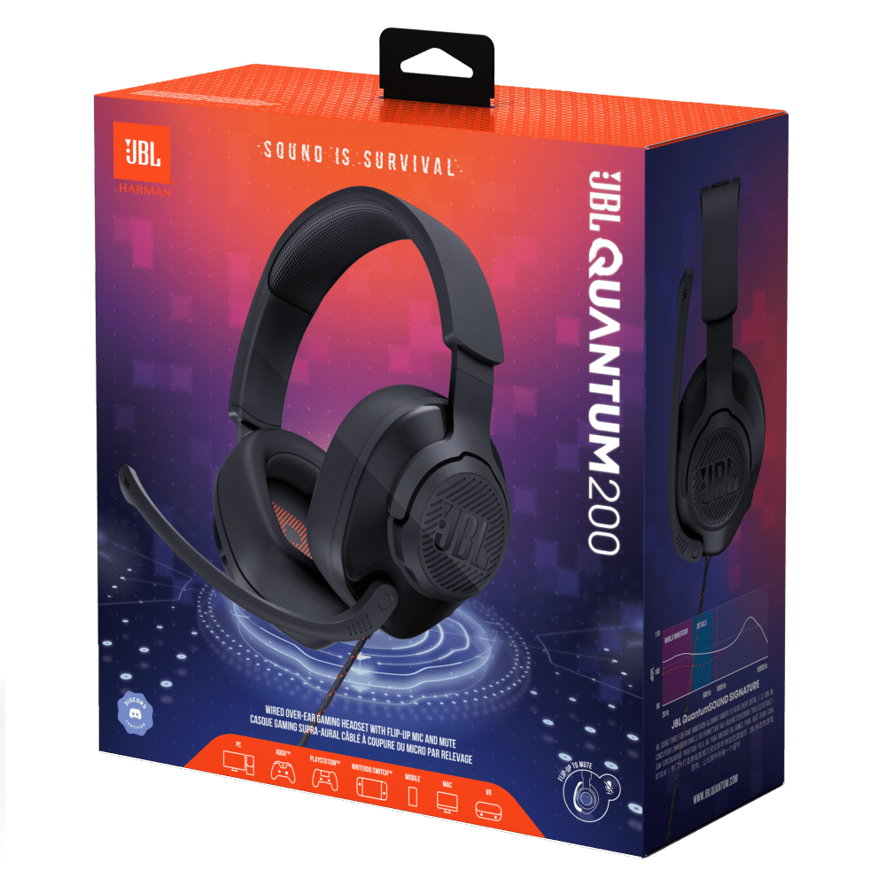 JBL Quantum 200 Wired Over Ear Gaming Headset
