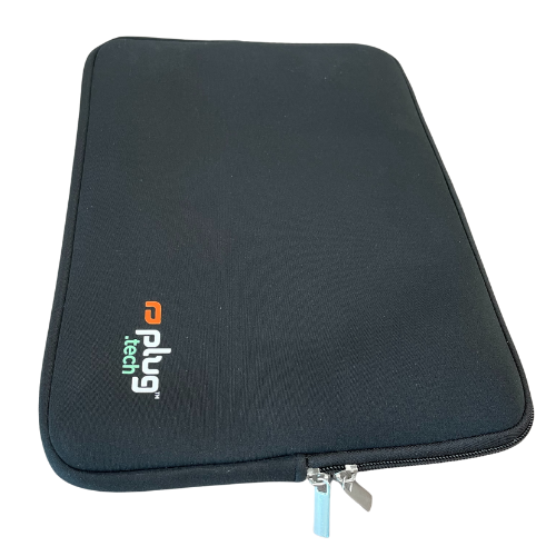 Plug 13.3-Inch Laptop Mac Sleeve, Protective Case with Zipper - Black