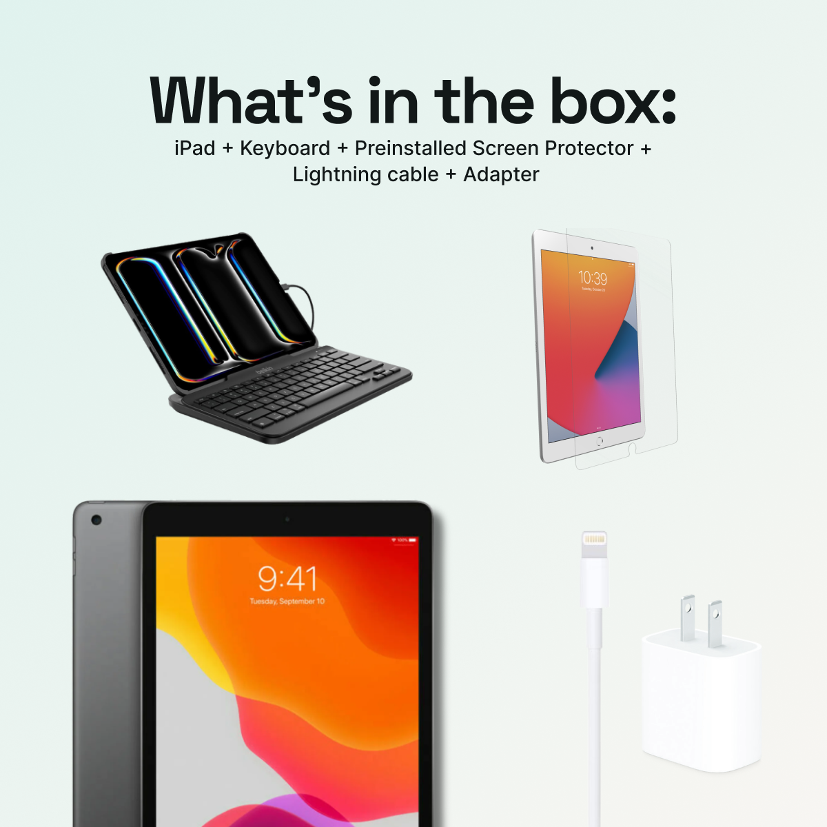 iPad 8th Gen + Belkin Keyboard - Pack
