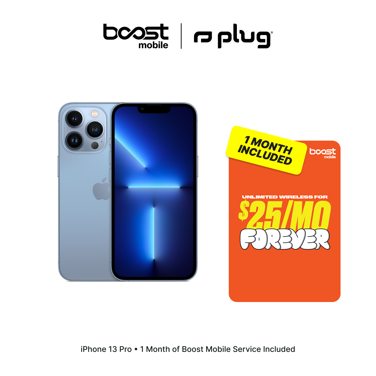 iPhone 13 Pro Connected Pack (Unlocked) + 1 Month Boost Mobile
