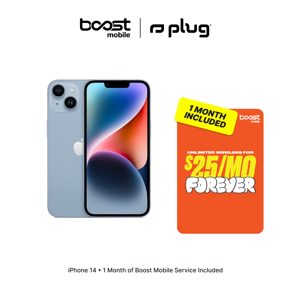 iPhone 14 Connected Pack (Unlocked) + 1 Month Boost Mobile