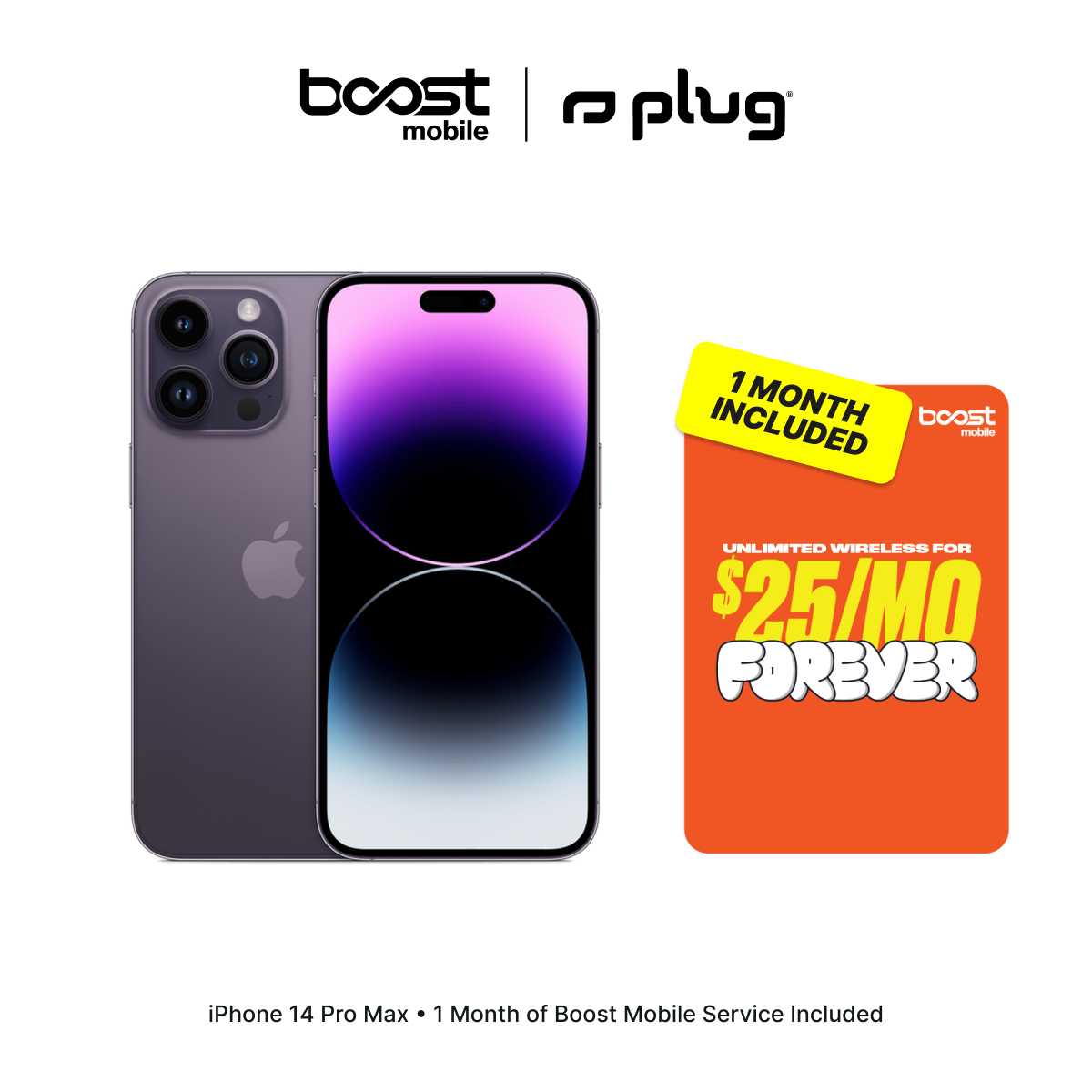 iPhone 14 Pro Max Connected Pack (Unlocked) + 1 Month Boost Mobile