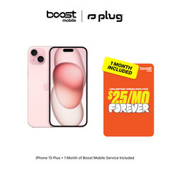 iPhone 15 Plus Connected Pack (Unlocked) + 1 Month Boost Mobile