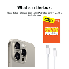 iPhone 15 Pro Connected Pack (Unlocked) + 1 Month Boost Mobile