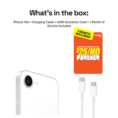 iPhone 16e Connected Pack (Unlocked) + 1 Month Boost Mobile